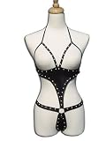 Lust by Teensy Weensy Women's Fetish Lingerie, Vamp, Black, Small/Med