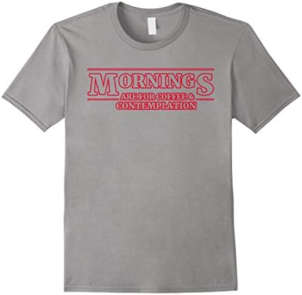 Men's TeeDoozy Mornings Are For Coffee And Contemplation T-Shirt 2XL Slate