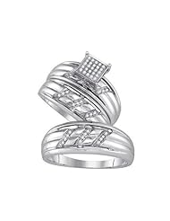 0.15CTW-DIA MICRO-PAVE TRIO SET