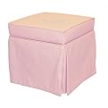 Kids Personalized Storage Ottoman - Duck Light Pink