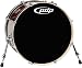 Pacific Drums by DW Platinum Exotic Bass Drum, 18X22 Natural To Black Curly