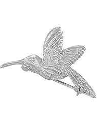 14K White Gold Hummingbird Brooch -- LIFETIME WARRANTY