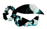 L. Erickson USA Sash Ponytail Holder - The Blues 100% Silk Print