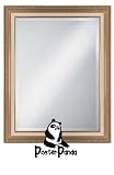 Review PosterPanda.com  / 11x14 - GOLD LEAF - FLORAL DESIGN FRAMED MIRROR With White Linen Liner