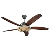 IMAGE OF Monte Carlo 5CLR66RBD-L Chloe, 66-Inch 5-Blade Ceiling Fan, Roman Bronze Finish
