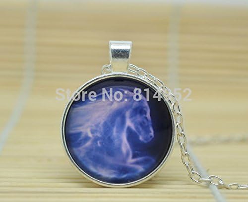 VintaStore Art Glass Necklace Ginny Weasley'S Horse Patronus Harry Potter Necklace