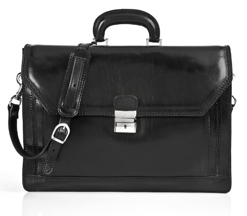 Alberto Bellucci ABTL10026 Verona Capri Briefcase Color: Black