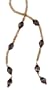 14k Yellow Gold Faceted Citrine and Smoky-Quartz Necklace, 46"