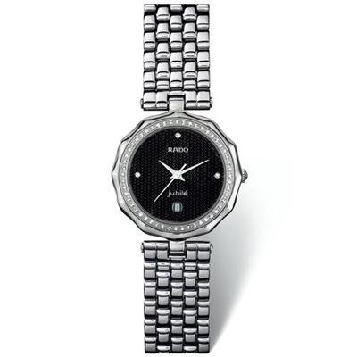 RADO Watch:Rado Florence Jubil? Men's Women's Unisex Watch, Silver Stainless Steel, 55 Diamonds, Date Display Images