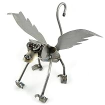 Flying Monkey - Recycled Metal Garden Sculpture