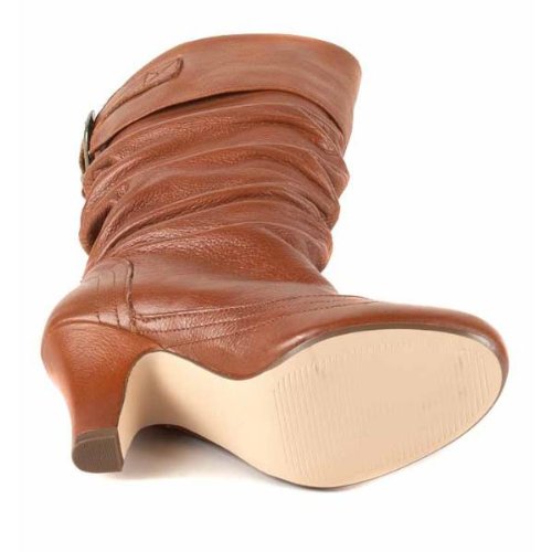Buy Steve Madden Womenâs Legion Scrunch Boot,Cognac Leather,9.5 M US ...