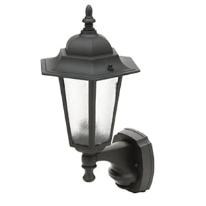 Designers Edge L2570BLK Dual Eye Motion Activated Coach Lantern, Black, 16-1/2-Inch