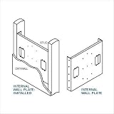 Peerless Internal Wall Plate WSP414 - Mounting component ( wall plate ) for TV - cold-rolled steel - black