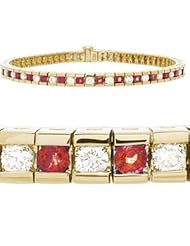 Ruby and Diamond bracelet in 14kt yellow gold