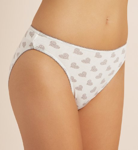 5 Animal Heart Print High Leg Briefs