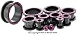 BLACK THREADED TUNNELS WITH PINK GEMS TTBKGPK2 -2G