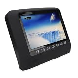 Koolertron A Pair (2 Piece) 9 inch Portable Headrest DVD Player + Mount Holder with Built-in Games -Black Color