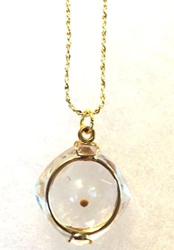 Mustard Seed in Lucite on 24" gold plated chain Circa1960's from New Old Church Stock Supply Store