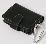 Soft leather Black case for Creative Zen with Belt Clip