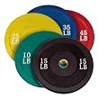 Body Solid Rubber Olympic Bumper Plate Set - 260 lbs (Color)