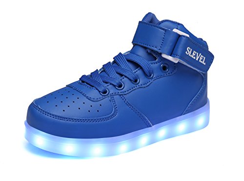 SLEVEL Kid Boy Girl Upgraded USB Charging LED Light Sport Shoes Flashing Sneakers