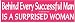 BEHIND EVERY SUCCESSFUL MAN IS A SURPRISED WOMAN bumper sticker