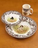 Spode Woodland Hunting Dogs Dinner Plates - Set of 4