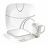Kitchen & Housewares : Corelle #1069983 16PC SQ Dinnerware Set