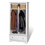 Monterey Entryway Organizer in White Finish