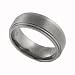 Jewelry : Titanium Comfort Band Ring w/ Polished and Matte Finish
