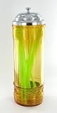 Review   / Brown Tan Amber Kitchen Straw Holder Dispenser