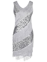 Sequined Zig Zag Short Wool  Dress