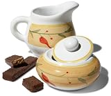 Pinzon by Caleca Chili Peppers 2-Piece Creamer and Sugar Bowl Set