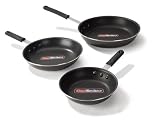 Titanware resturant quality non-stick titanium reinforced surface 3pc set cookware