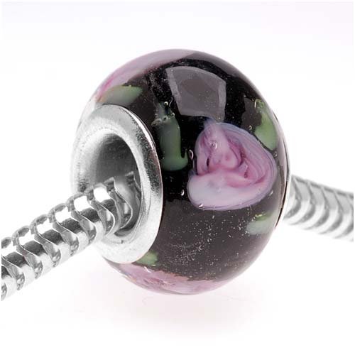 Murano Style Glass Lampwork Bead Fits Pandora 