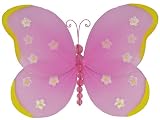 Hanging Nylon Butterfly Decorations - nursery bedroom wedding party shower room wall dcor - 11 Pink Samantha