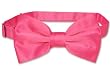 Vesuvio Napoli BOWTIE Solid HOT PINK FUCHSIA Color Men's Bow Tie for Tux or Suit