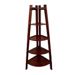 Poundex Corner Shelf, Cherry