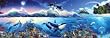 Masterpieces Puzzles - The Blue World 1000 pc Panoramic Lassen