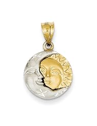 14k Yellow Gold Sun & Moon Charm