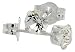 April Birthstone Clear-Colored 4mm (0.25 Carat Each) Swarovski Crystal Sterling Silver Stud Earrings