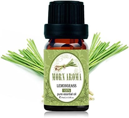 Lemongrass 100% Pure Therapeutic Grade Essential Oil by Morn Aroma -10 ml. Undiluted