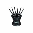 Staub Fondue with Vertical Forks, Black