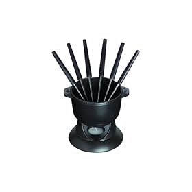 Staub Fondue with Vertical Forks, Black by Staub