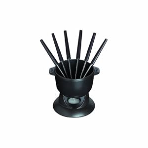 Staub Fondue with Vertical Forks, Black by Staub