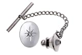 Sterling Silver Diamond Starburst Tie Tack