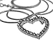 Silver Crystal Open Heart Necklace Pendant Jewelry Stocking Stuffer for Girlfriend Women Teen Girl Mother