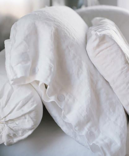 Rough Linen - Orkney Sham (White, King 20" x 36")