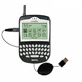 Retractable USB Cable for the Blackberry 6510 with Power Hot Sync and Charge capabilities - Gomadic Brand w/ TipExchange Technology