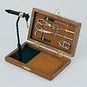 Fly Tying Kit in Wooden Box